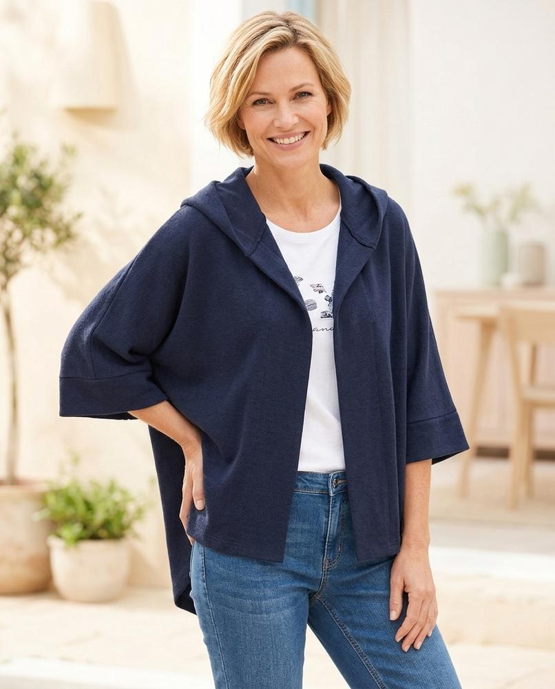 ExpressOutlet24 - Kuvuv | Hooded Open-Front Cardigan Women