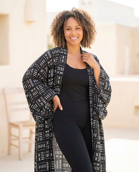 ExpressOutlet24 - Naniv | Open-Front Printed Cardigan Women