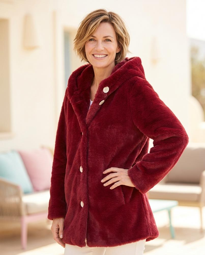 ExpressOutlet24 - Nomit | Faux Fur Single-Button Jacket Women