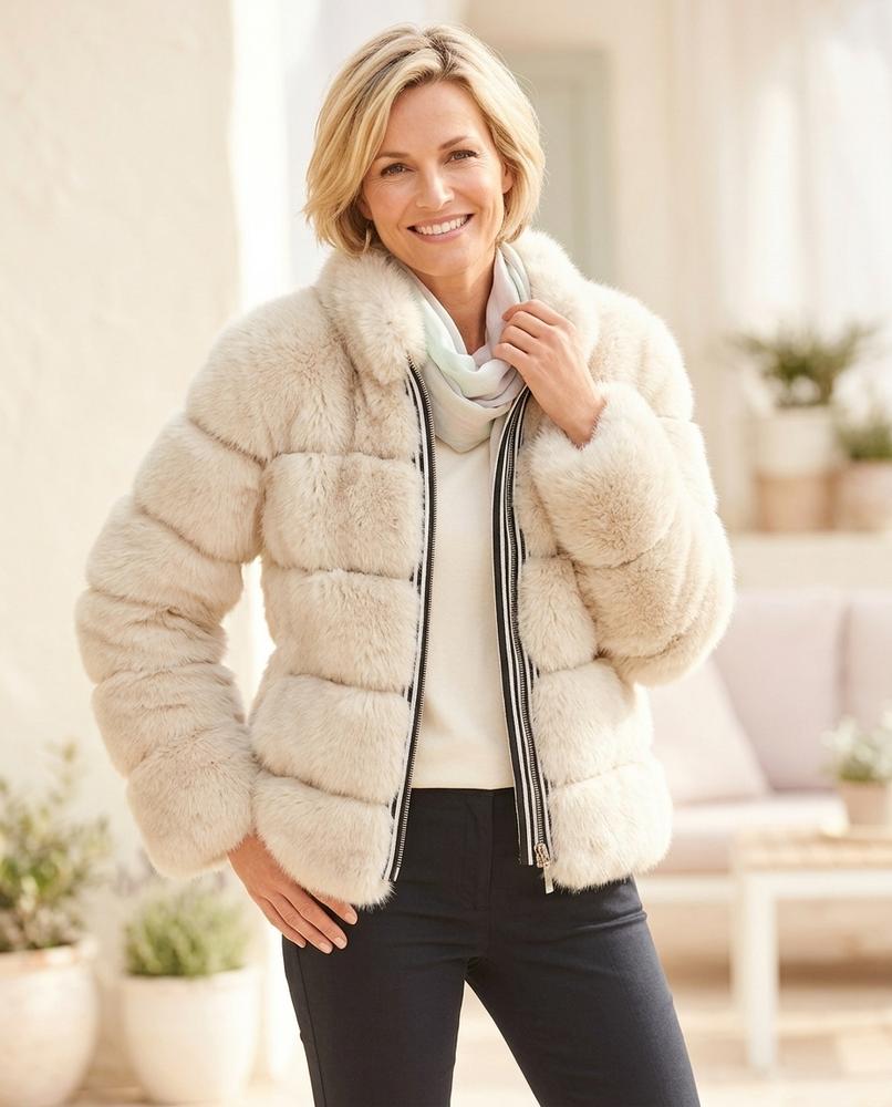 ExpressOutlet24 - Lonik | Faux-Fur Paneled Jacket Women