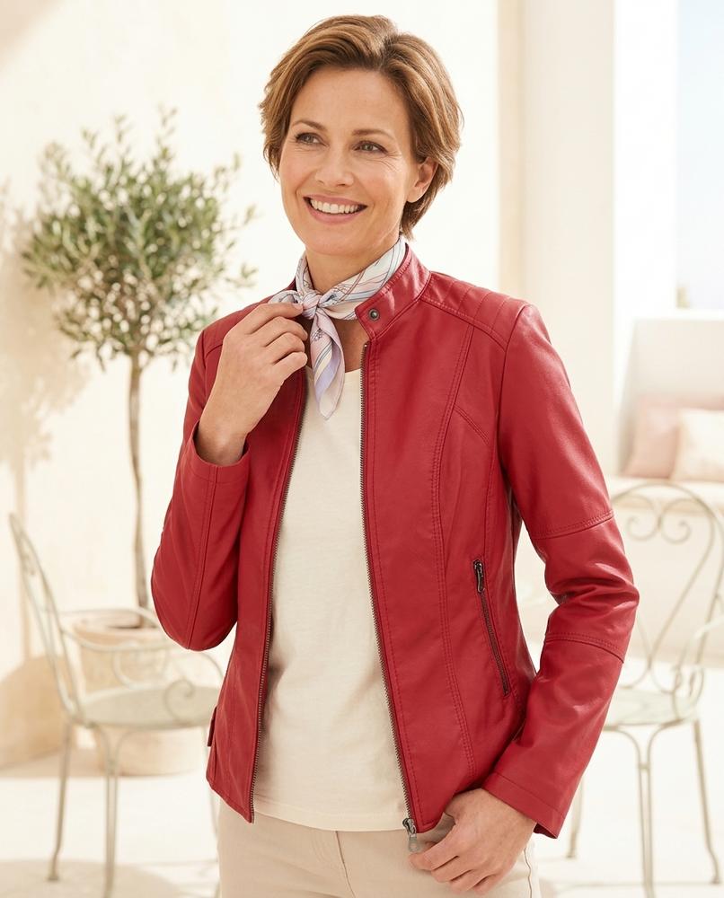 ExpressOutlet24 - Ravor | Zip-Up Fitted Leather Jacket Women