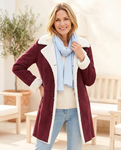 ExpressOutlet24 - Vufod | Shearling-Lined Patent Coat Women