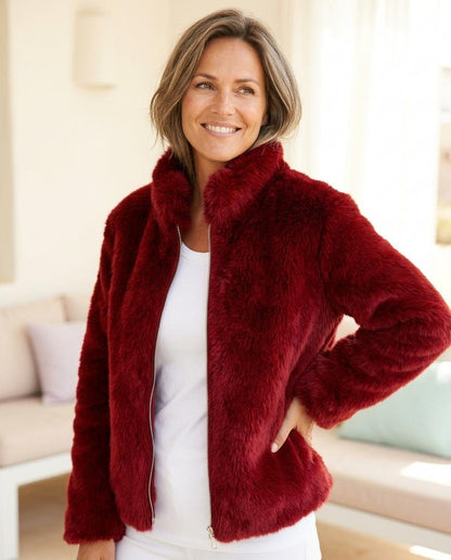 ExpressOutlet24 - Nazul | Faux-Fur Zip-Up Jacket Women