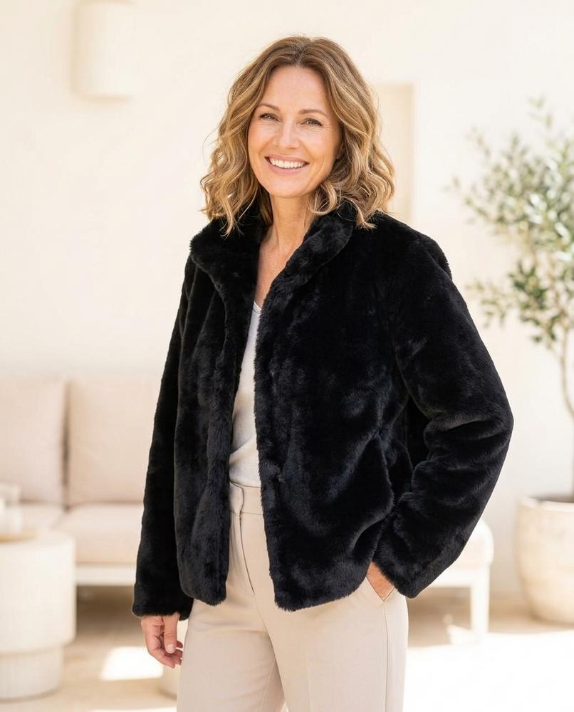 ExpressOutlet24 - Vizuk | Faux-Fur Zip-Up Jacket Women