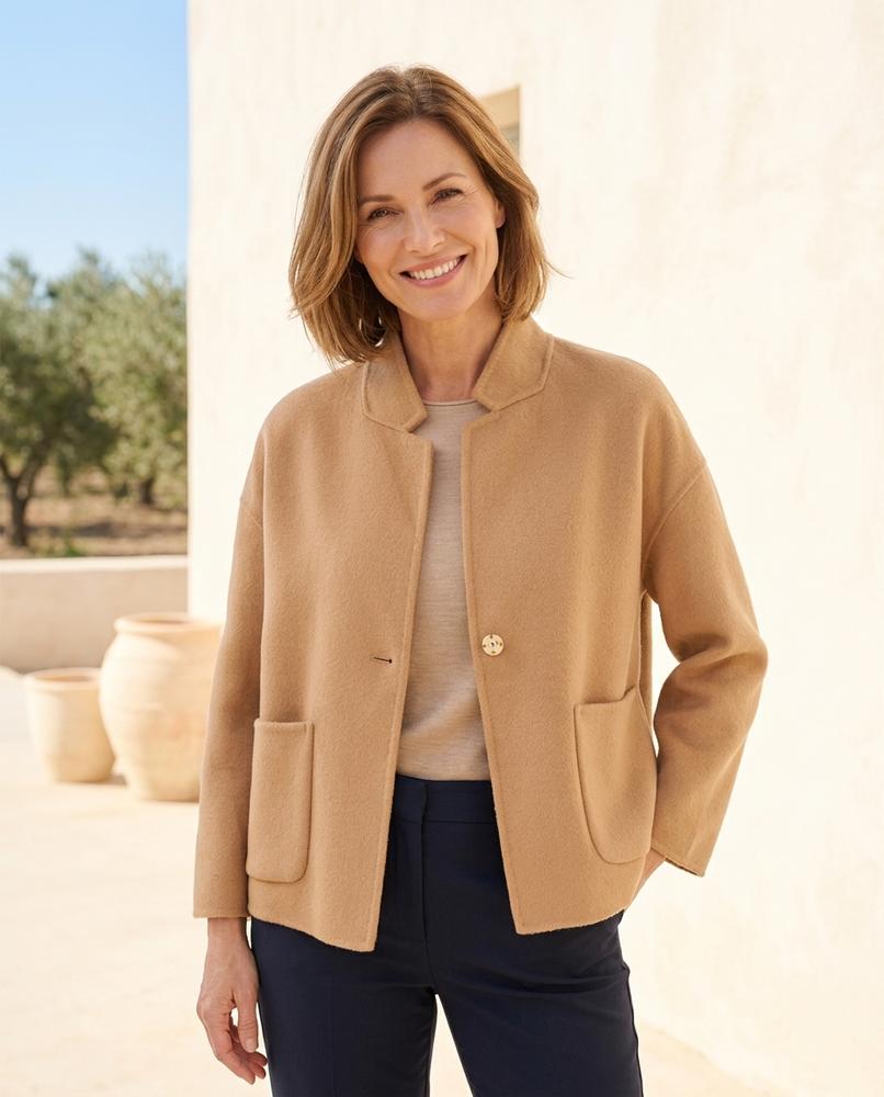 ExpressOutlet24 - Tepet | Cropped Woolen Jacket Women