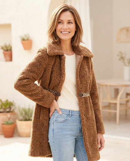ExpressOutlet24 - Eopud | Faux-Fur Chain-Clasp Coat Women