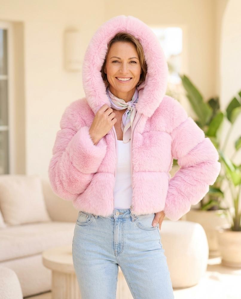 ExpressOutlet24 - Kezok | Faux-Fur Hooded Jacket Women