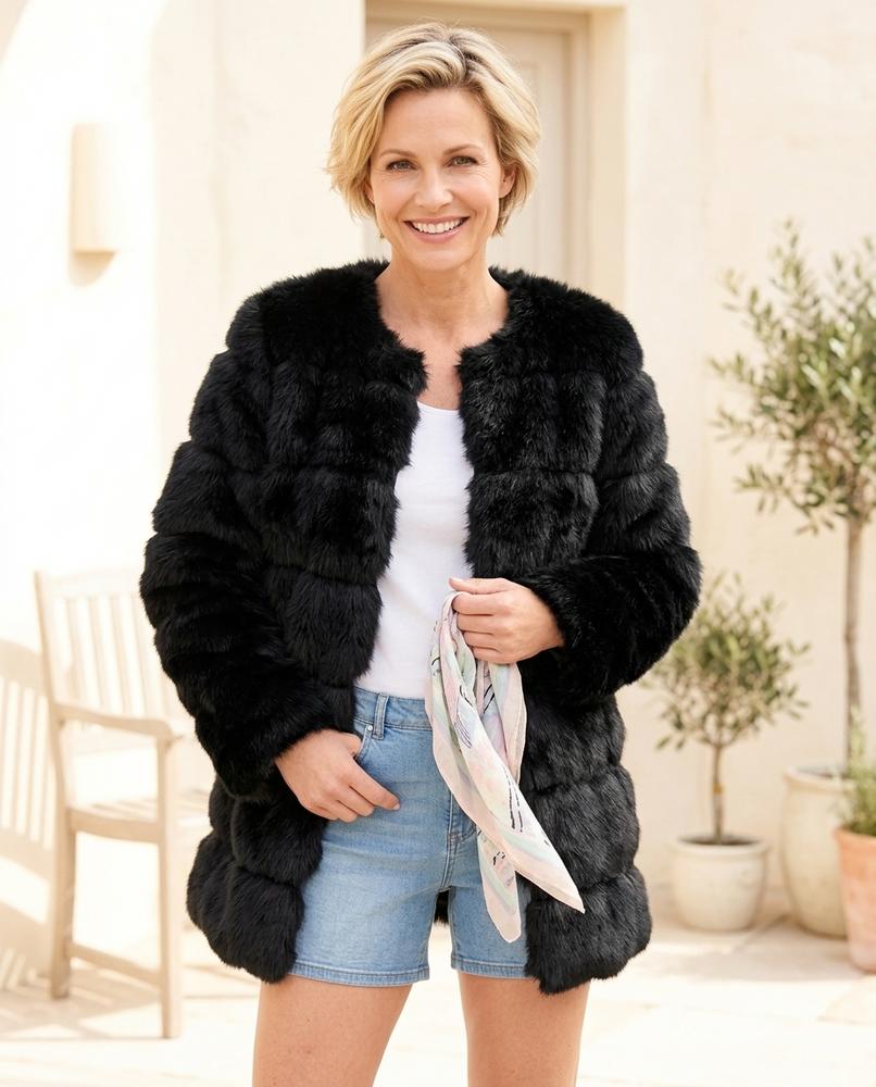 ExpressOutlet24 - Ziniv | Collarless Faux Fur Coat Women