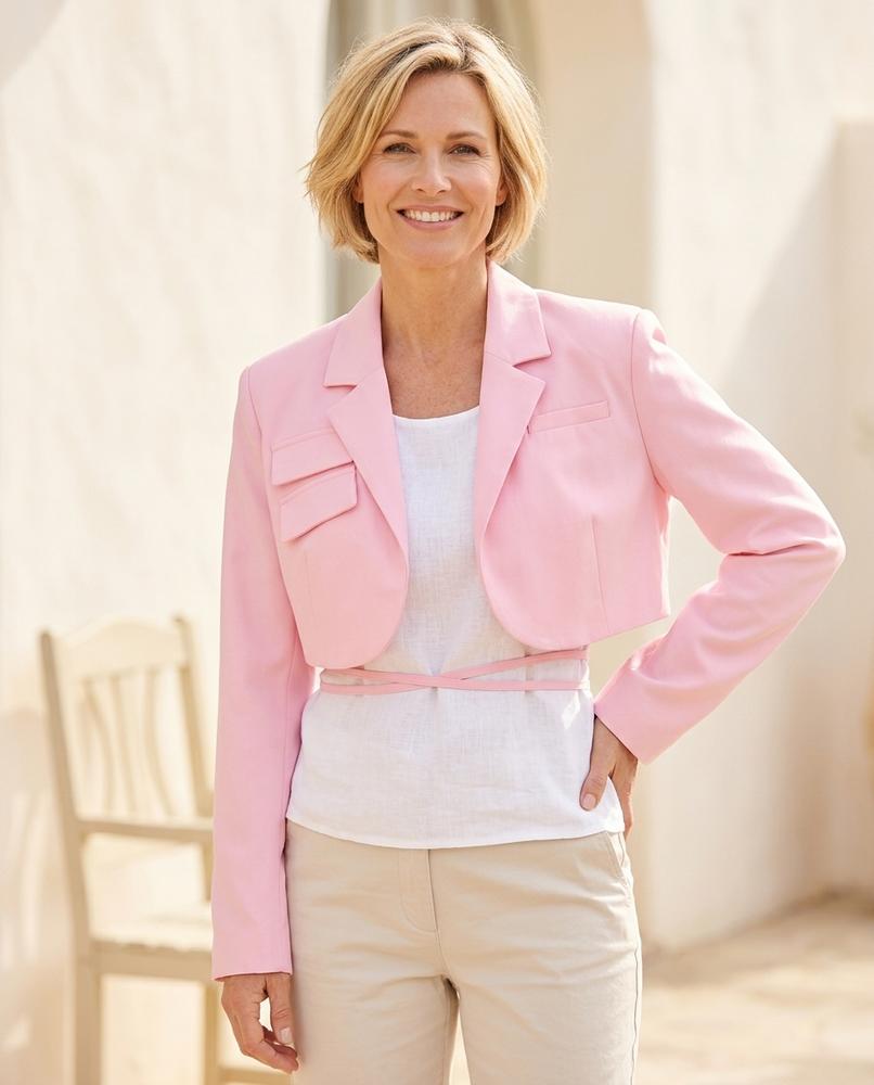 ExpressOutlet24 - Dumes | Cropped Wrap-Style Blazer Women