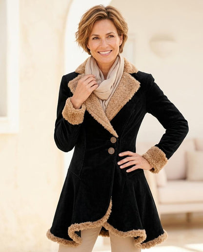 ExpressOutlet24 - Tesak | Shearling-Lined Flared Coat Women