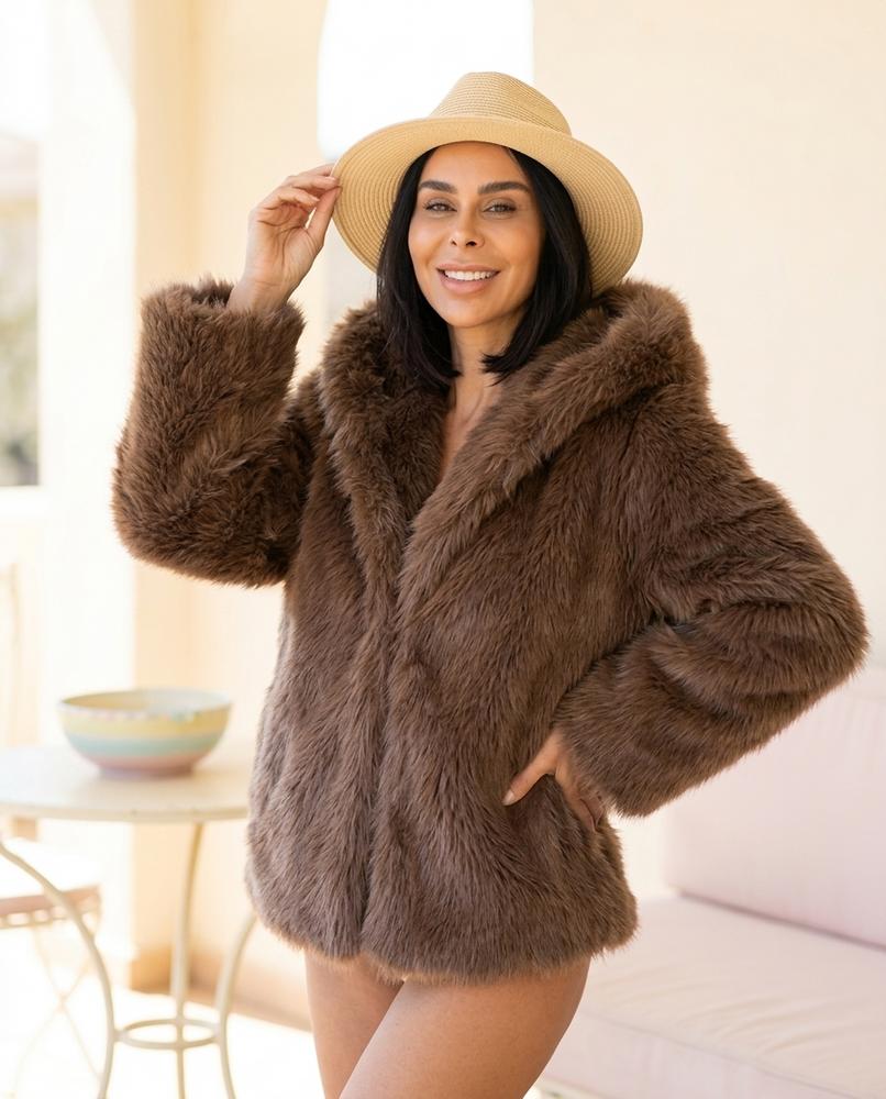 ExpressOutlet24 - Tapul | Faux Fur Relaxed Fit Coat Women