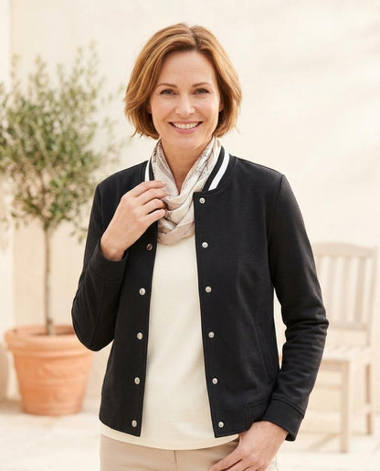 ExpressOutlet24 - Dugus | Snap-Front Striped-Collar Jacket Women
