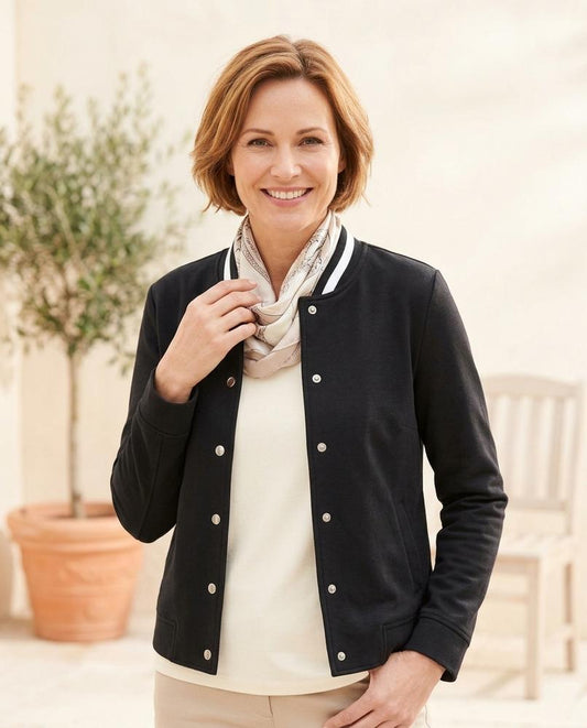 ExpressOutlet24 - Dugus | Snap-Front Striped-Collar Jacket Women