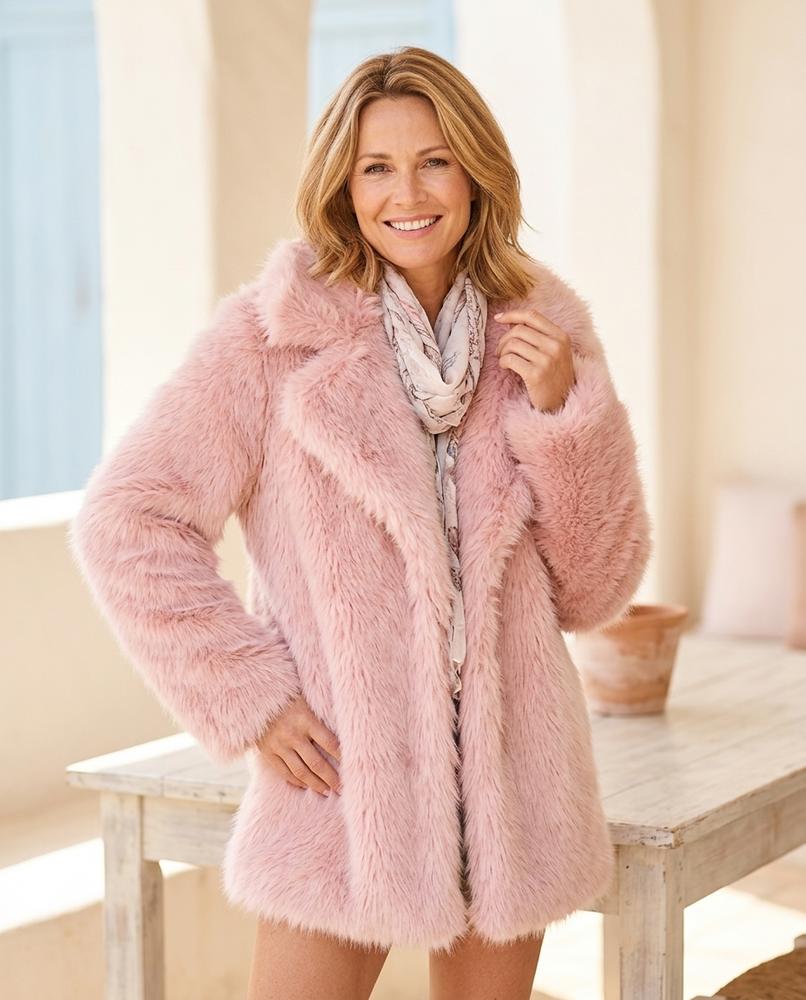 ExpressOutlet24 - Lakam | Faux-Fur Open-Front Coat Women