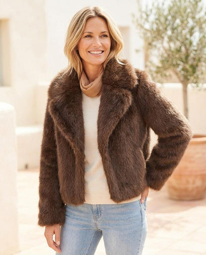 ExpressOutlet24 - Ailur | Faux Fur Short-Cut Jacket Women