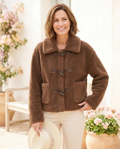 ExpressOutlet24 - Tegam | Plush Toggle-Front Jacket Women