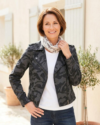 ExpressOutlet24 - Yinid | Camouflage Asymmetrical Jacket Women