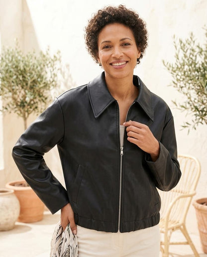 ExpressOutlet24 - Zigak | Faux Leather Zip-Up Jacket Women