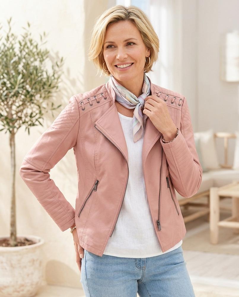 ExpressOutlet24 - Luzev | Asymmetrical Quilted Leather Jacket Women