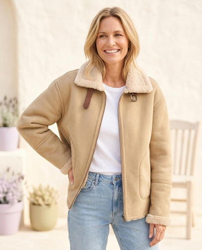 ExpressOutlet24 - Covak | Shearling-Lined Suede-Finish Jacket Women
