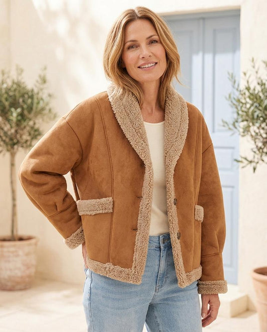 ExpressOutlet24 - Cukiv | Shearling-Lined Button-Front Jacket Women