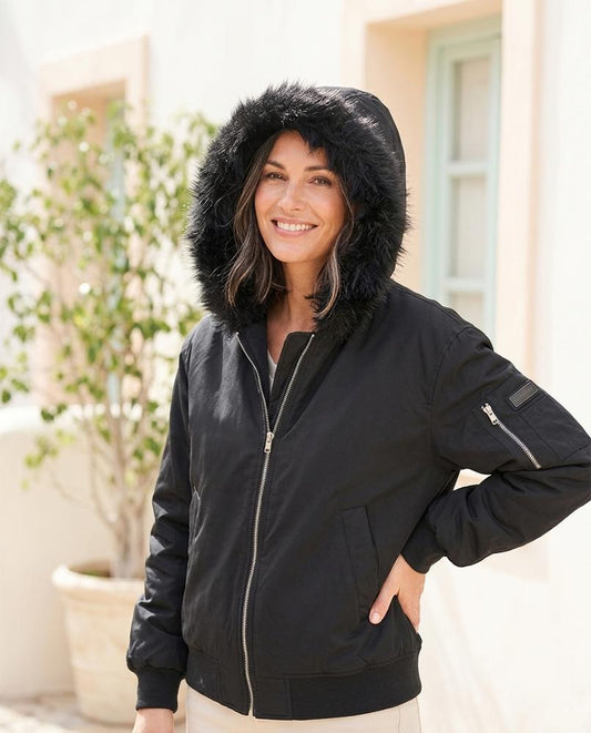 ExpressOutlet24 - Eivul | Hooded Fur-Trimmed Jacket Women