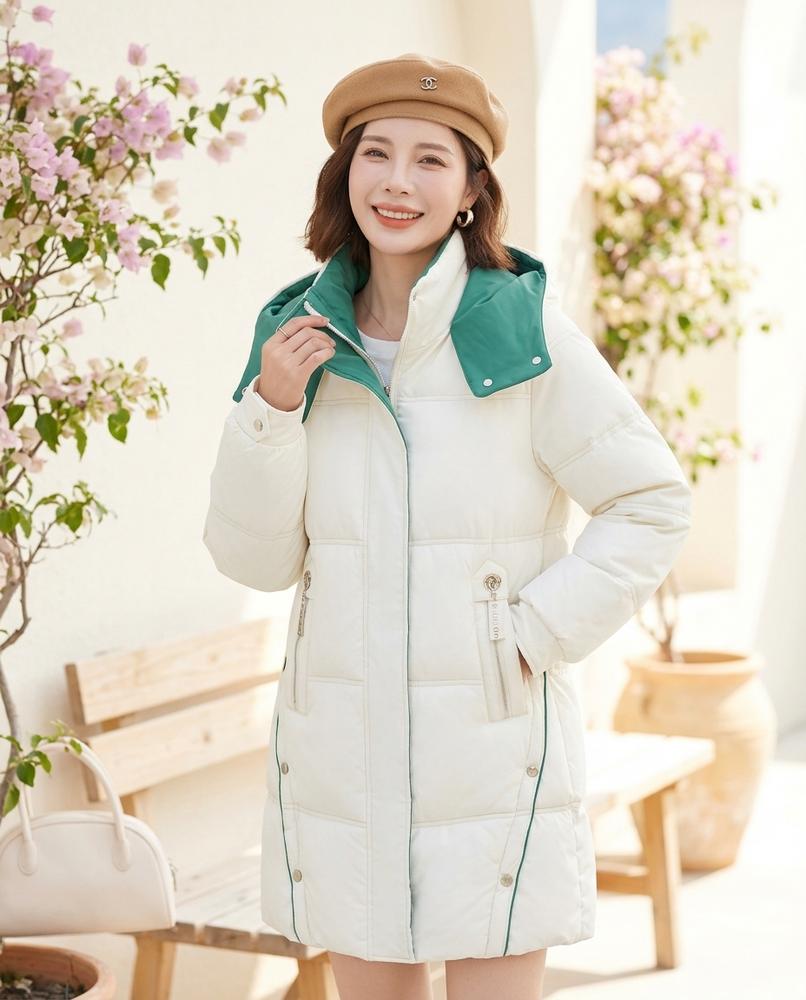 ExpressOutlet24 - Eikad | Quilted Hooded Coat Women
