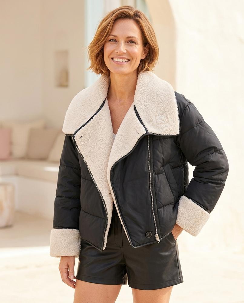 ExpressOutlet24 - Rorut | Quilted Sherpa-Lined Jacket Women