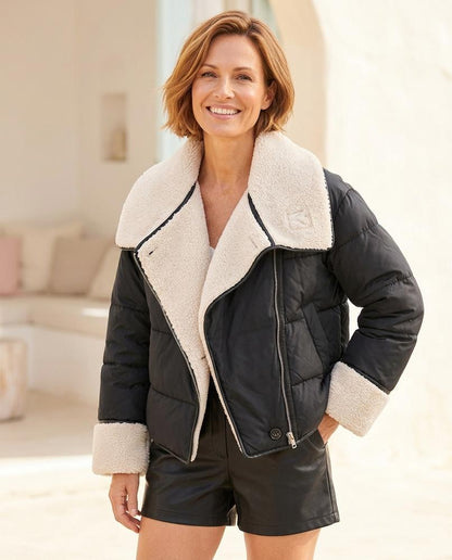 ExpressOutlet24 - Rorut | Quilted Sherpa-Lined Jacket Women