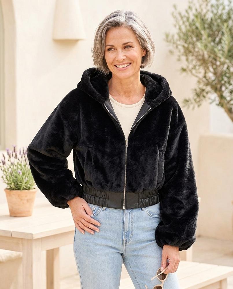 ExpressOutlet24 - Corod | Faux Fur Hooded Jacket Women