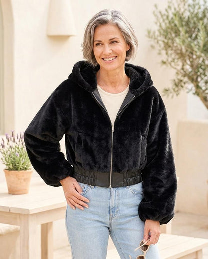 ExpressOutlet24 - Corod | Faux Fur Hooded Jacket Women