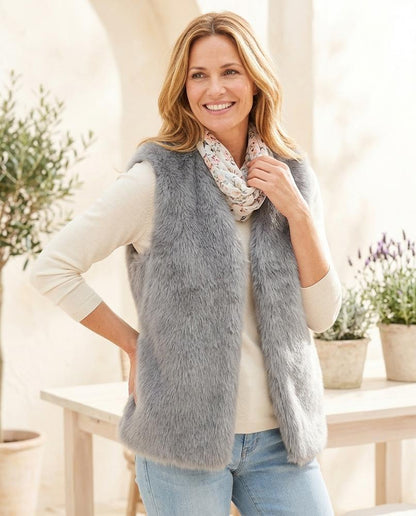 ExpressOutlet24 - Eabil | Faux-Fur Open-Front Vest Women