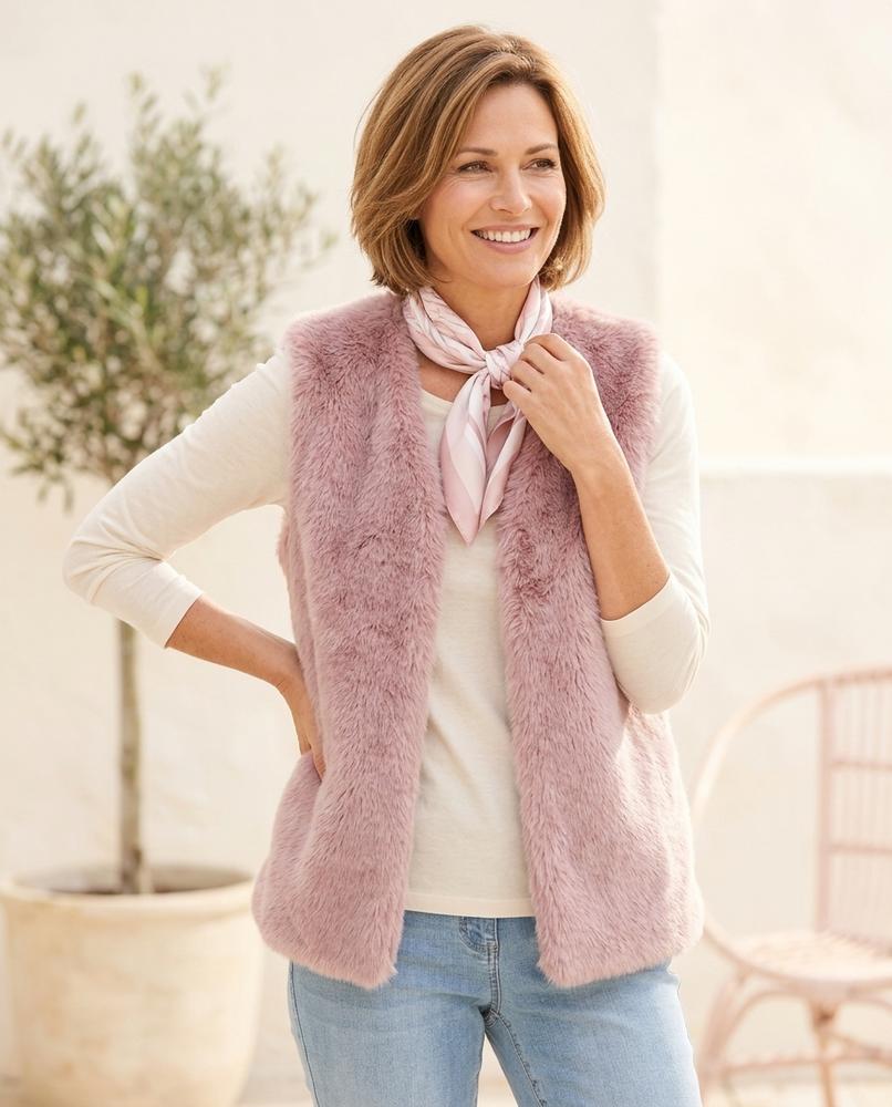 ExpressOutlet24 - Eabil | Faux-Fur Open-Front Vest Women