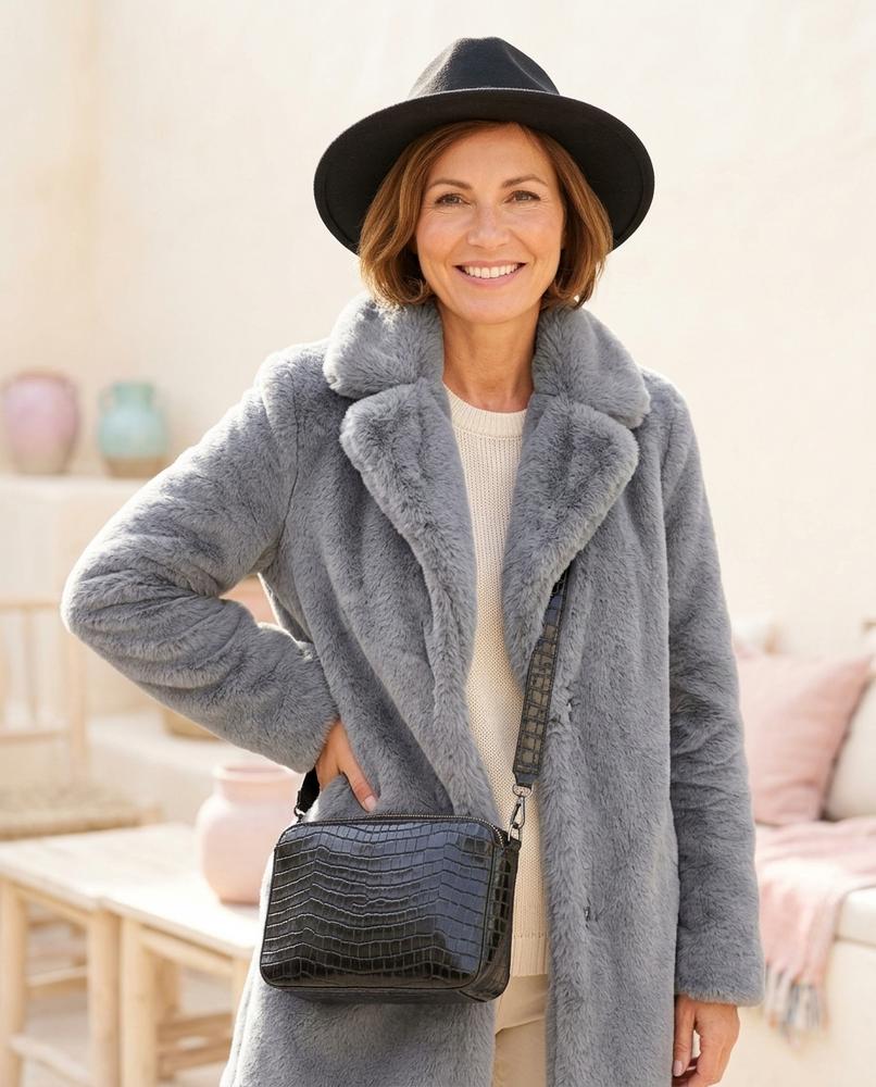 ExpressOutlet24 - Zekat | Faux-Fur Open-Front Coat Women