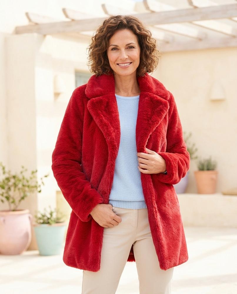 ExpressOutlet24 - Zekat | Faux-Fur Open-Front Coat Women