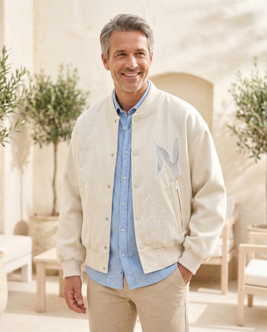 ExpressOutlet24 - Nulid | Embroidered Snap-Button Jacket Men