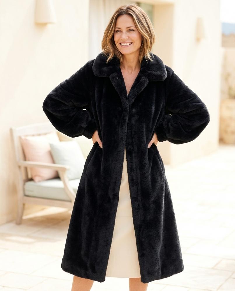 ExpressOutlet24 - Zeluk | Plush Longline Coat Women
