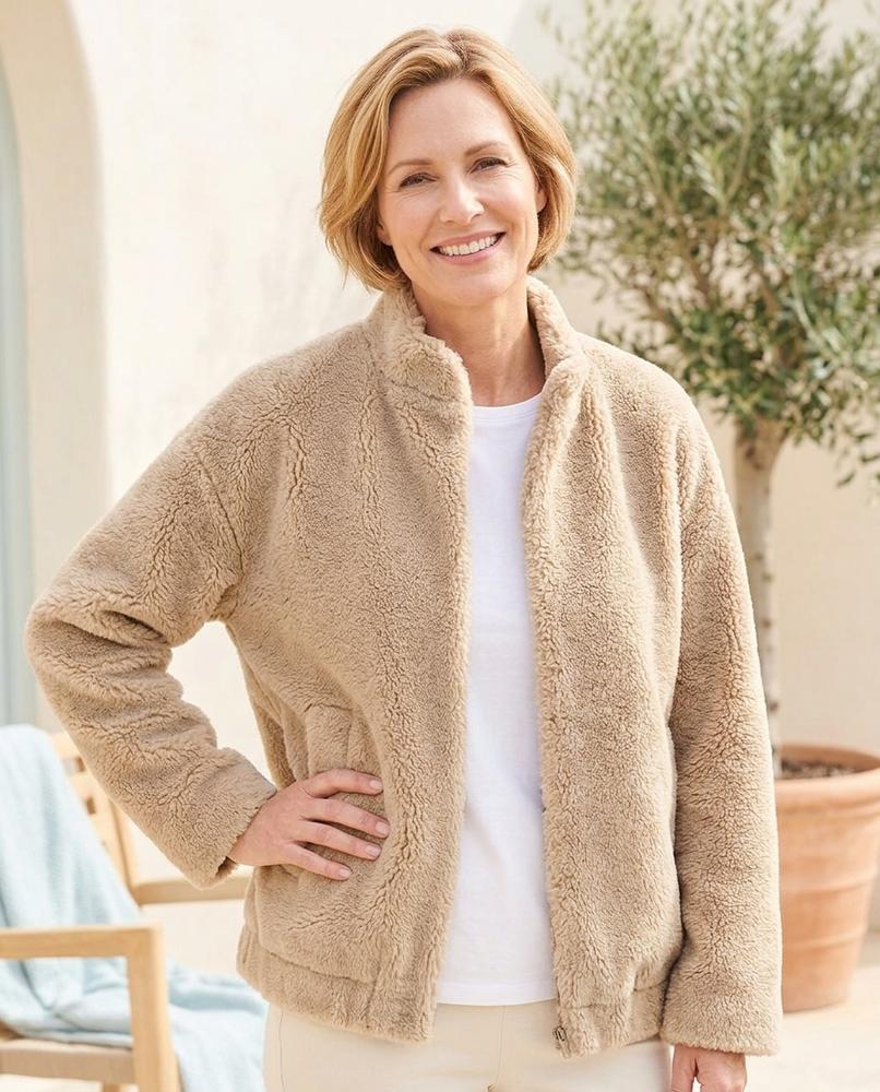 ExpressOutlet24 - Vepol | Teddy Fleece Zip-Up Jacket Women