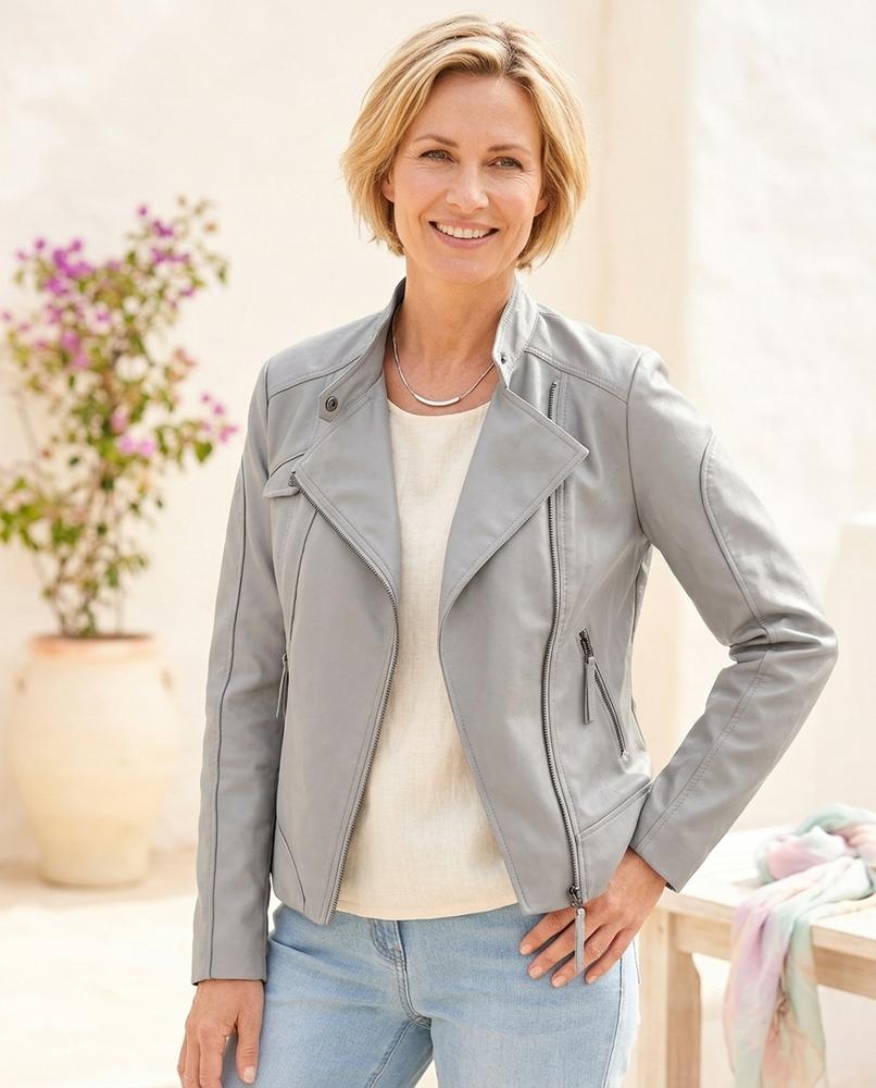 ExpressOutlet24 - Kehot | Asymmetrical Tailored Leather Jacket Women