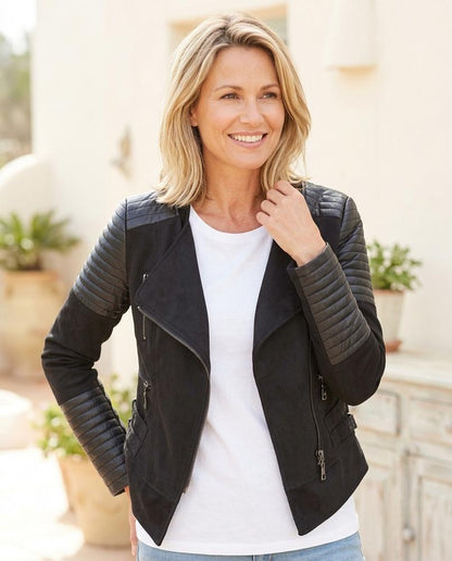 ExpressOutlet24 - Zizen | Asymmetrical Quilted Jacket Women
