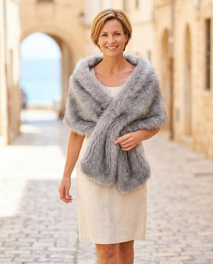 ExpressOutlet24 - Dopus | Faux-Fur Open-Front Vest Women