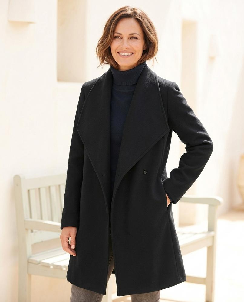 ExpressOutlet24 - Valon | Open-Front Wide-Lapel Coat Women