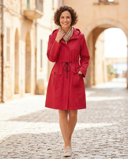 ExpressOutlet24 - Valol | Polka Dot Hooded Jacket Women