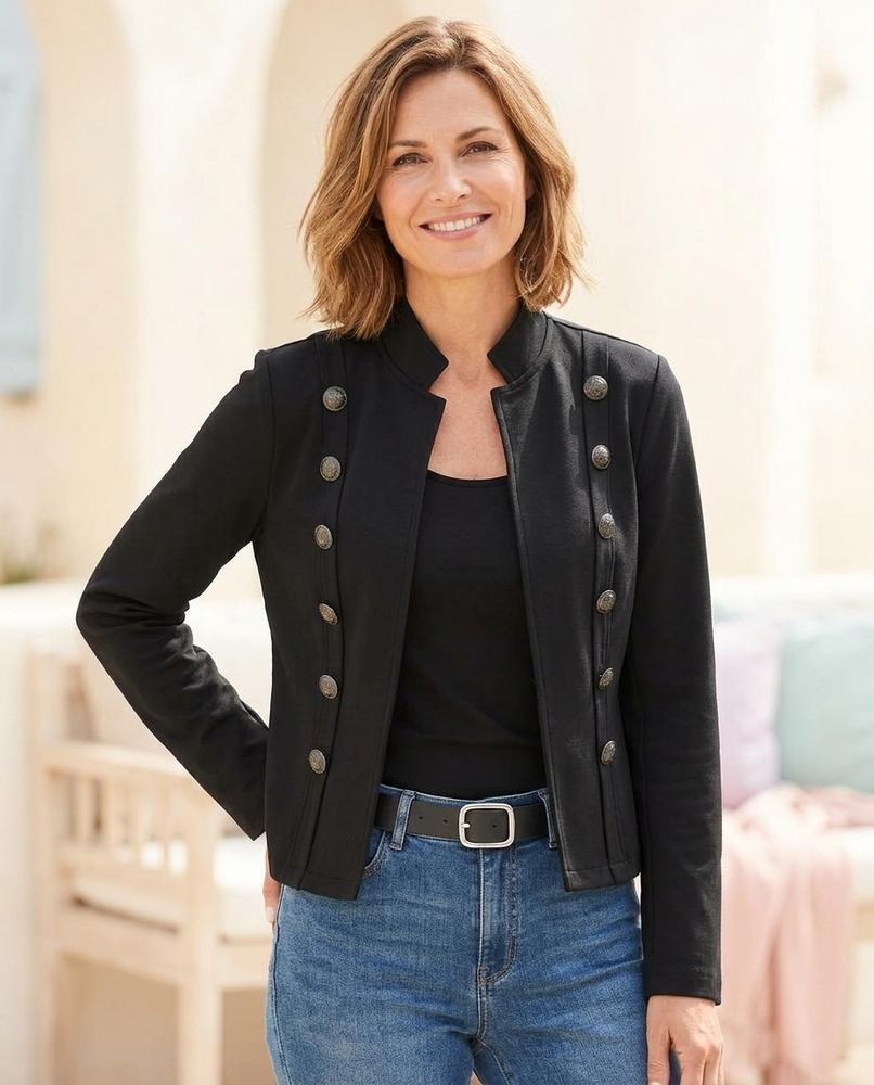 ExpressOutlet24 - Rilod | Military-Style Open-Front Jacket Women