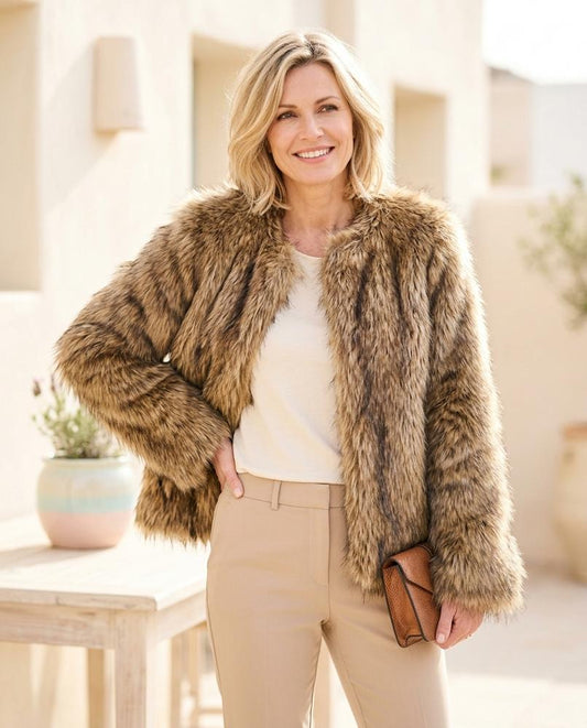ExpressOutlet24 - Kuhil | Faux Fur Collarless Jacket Women